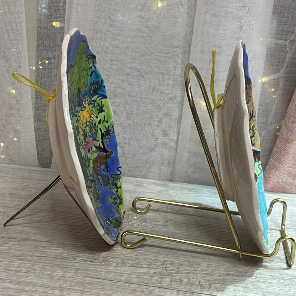 Colorful Decorative Plates with Hunting Scene - Picture 11 of 11